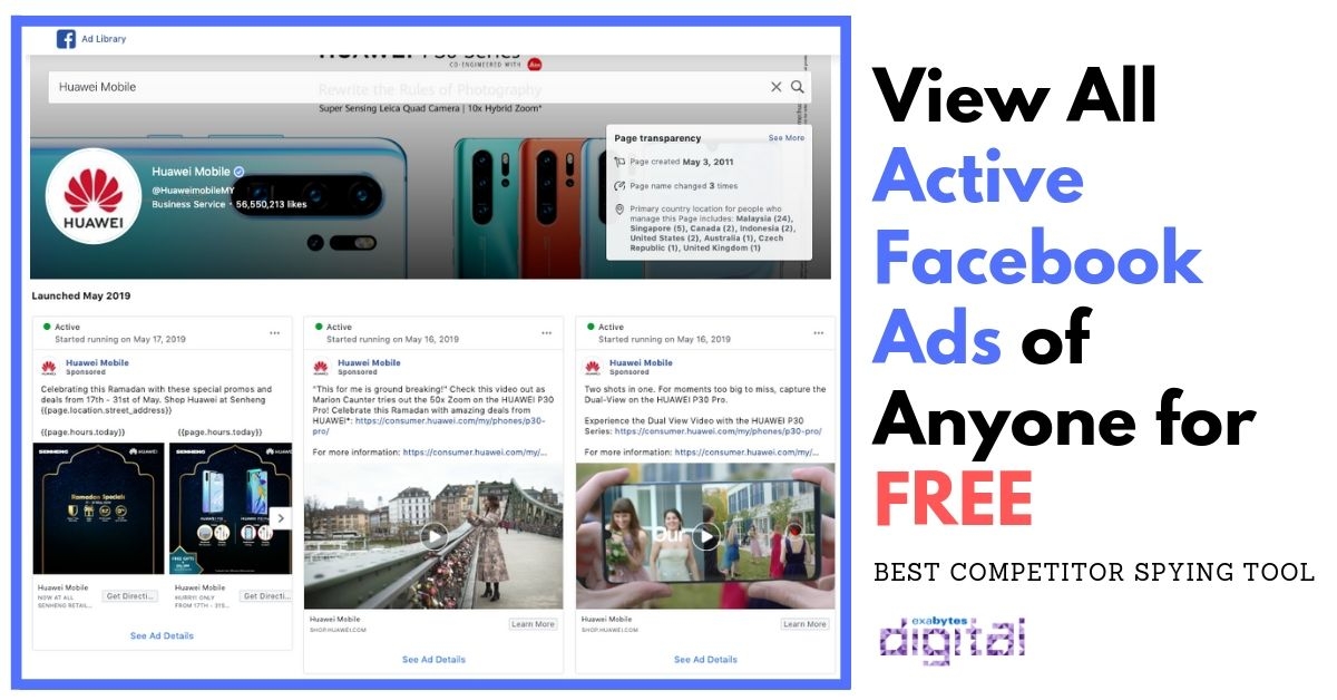 View All Active Facebook Ads of Anyone for FREE