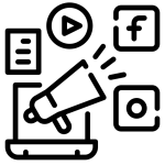 bullhorn digital marketing icon